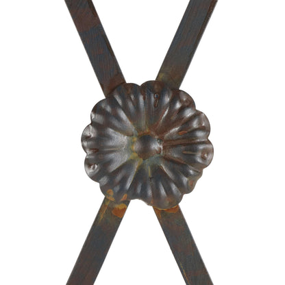 SAFAVIEH Outdoor - Mizell Iron Moon Gateway Garden Arbor - Black Rust Iron Metal - Architectural Circular Gateway Design - Ideal for Garden, Yard, Patio, Entryway, 80" W x 17" D x 83.4" H (PAT5036E)