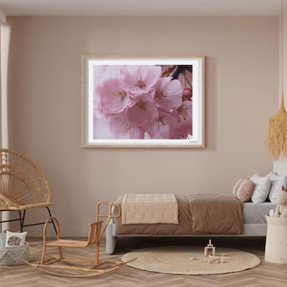 PUAGEMTI 5D Diamond Painting Kits for Adults Beginner Round 5D DIY Diamond Dots Paintings Full Drill Cherry Blossoms Diamond Painting Gem Art Kits for Home Wall Decor 12x16 INCH