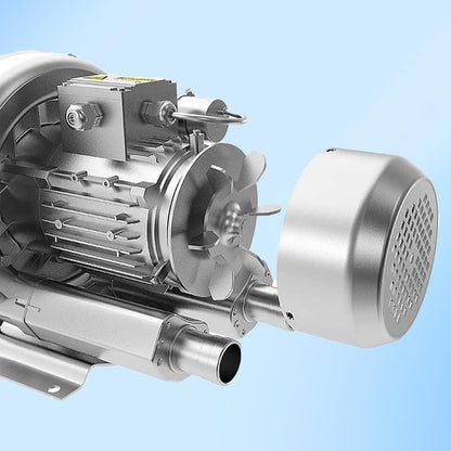 2HP Regenerative Blower 110-120V | 1.75 KW 150 CFM High-Pressure Industrial Vacuum Pump for Air Blowing Sewage Aeration Aquarium Fish Pond, Replace# 2LG510-7AA21 2LG5107AA21