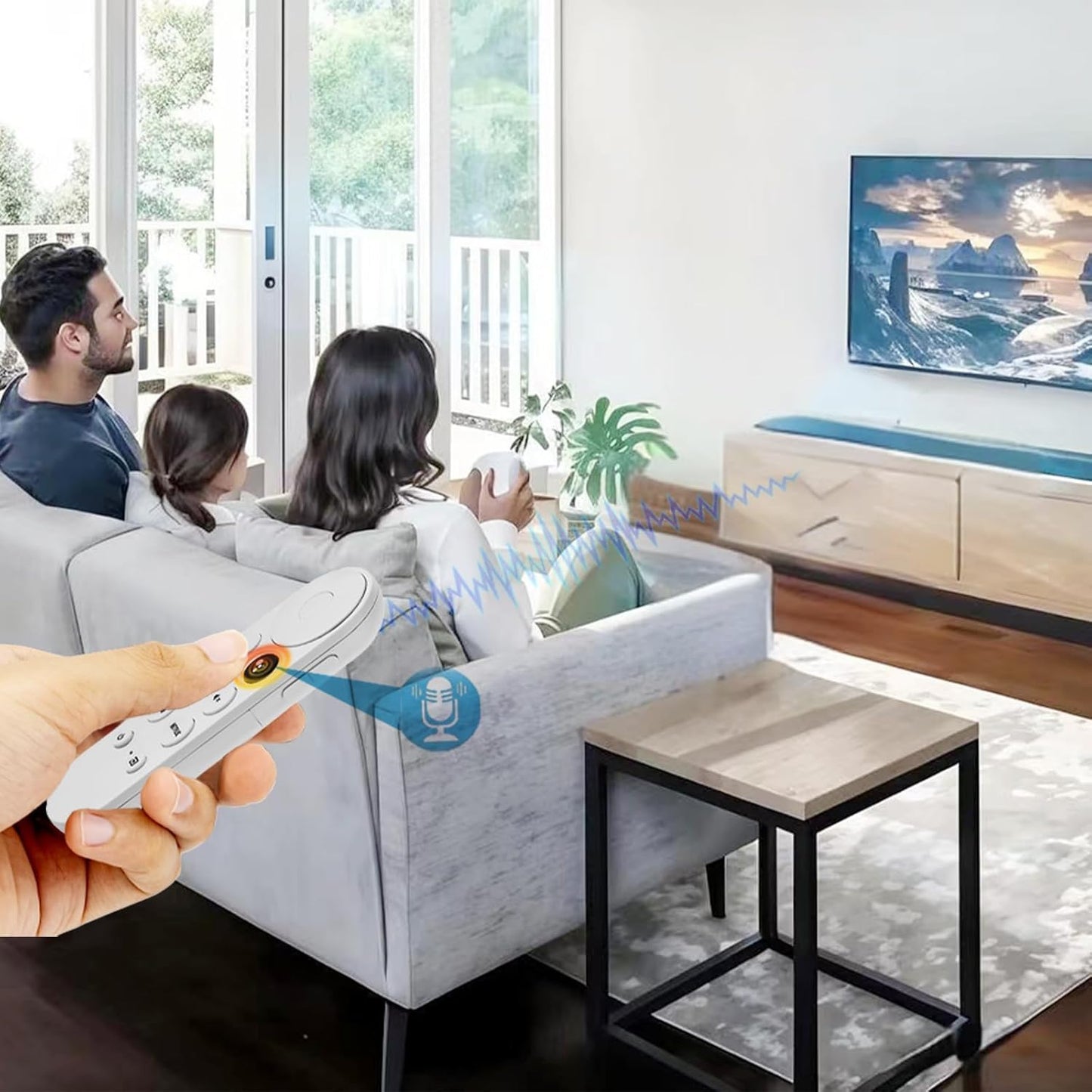 Voice Remote Control Suitable for G9N9N, BENACES Replacement for TV Compatible with Google Chromecast 4k Snow, GA01409-US, GA01919-US, GA01920-US, GA01923-US, GA02463-US, GA02464-US