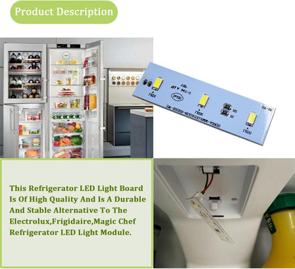 SW-BX02B LED Light, 8 Pcs for Magic Chef Refrigerator, DC 12V, Waterproof Coating, Compatible with Frigidaire