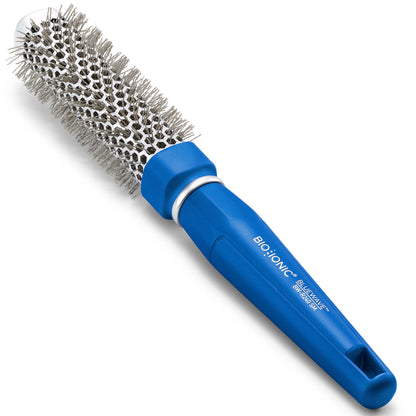 Bio Ionic BlueWave Conditioning Square-Round Brush – Create Volume & Smooth Hair Quickly, Crimped Bristles Add Root Tension, Styling Brush For Bouncy Blowouts, All Hair Types & Textures