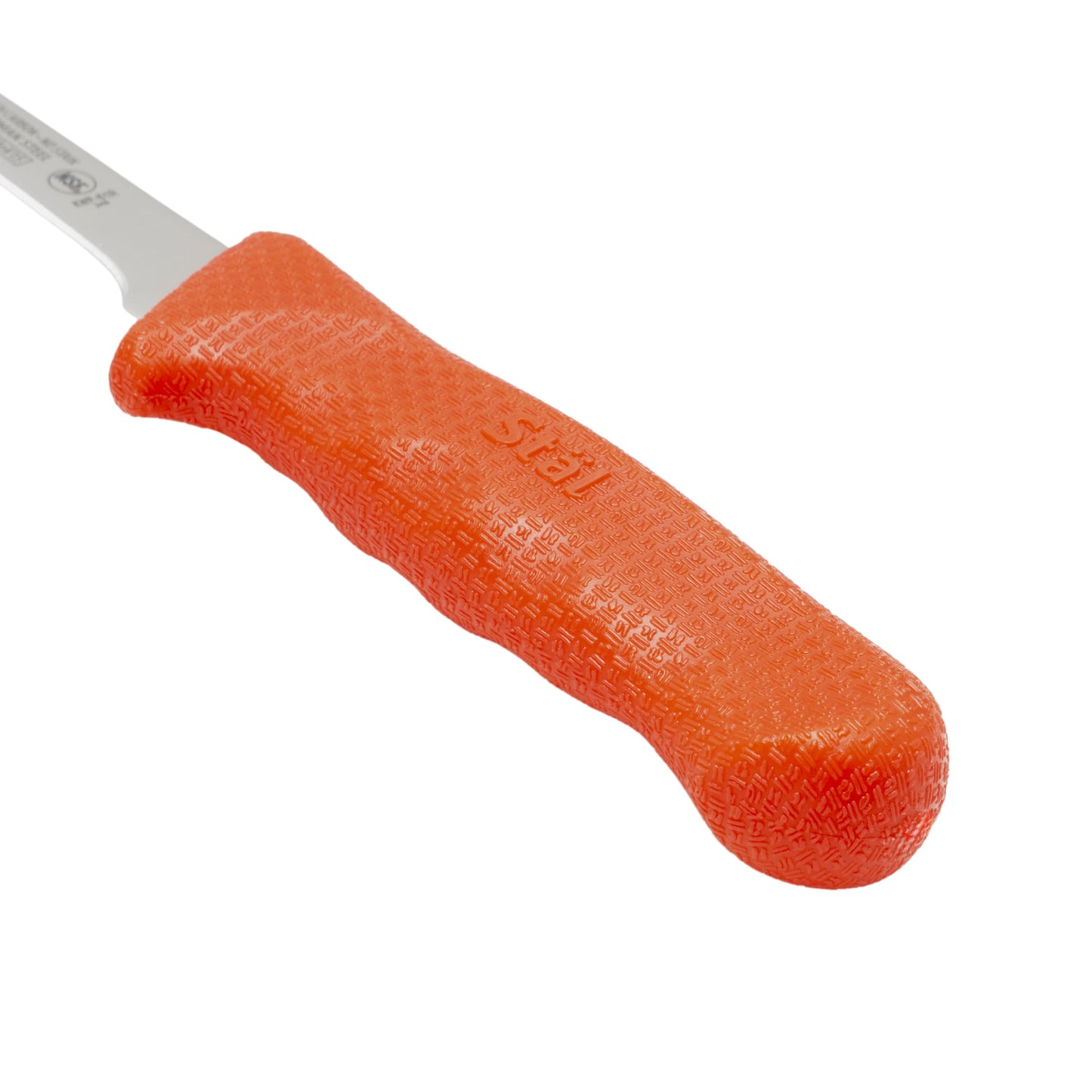 Winco 6" Commercial-Grade German Steel Boning Knife, Narrow, Red