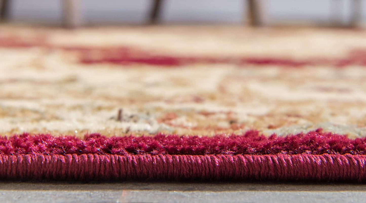 Unique Loom Versailles Collection Traditional Classic Medallion Motif Area Rug (10' 0 x 13' 0 Rectangular, Burgundy/ Ivory)