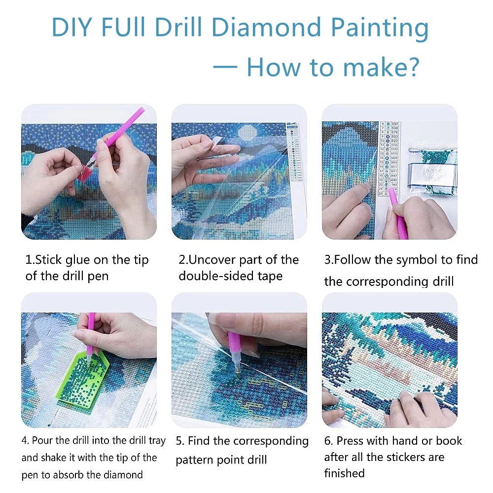 Ourtimfun 5D Diamond Painting Kits Flying Mallard Wild Duck Full Drill Round Beads Diamond Art Gems Stone Cross Stitch DIY Diamond Painting by Number Kits Wall Decoration 12x16inch(53), Clear