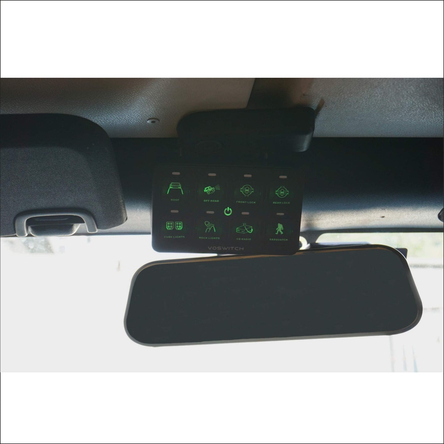 Voswitch JK100 Overhead Programmable Switch Panel Power Control System for Jeep Wrangler JK JKU 2007-2018