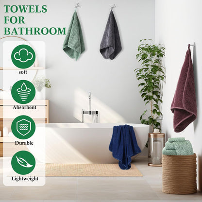 16 Sets Set 4 4 8 Sets Mixweer Pieces Bath Towels Quick Dry Towel for Bathroom Included Bath Towels Hand Towels