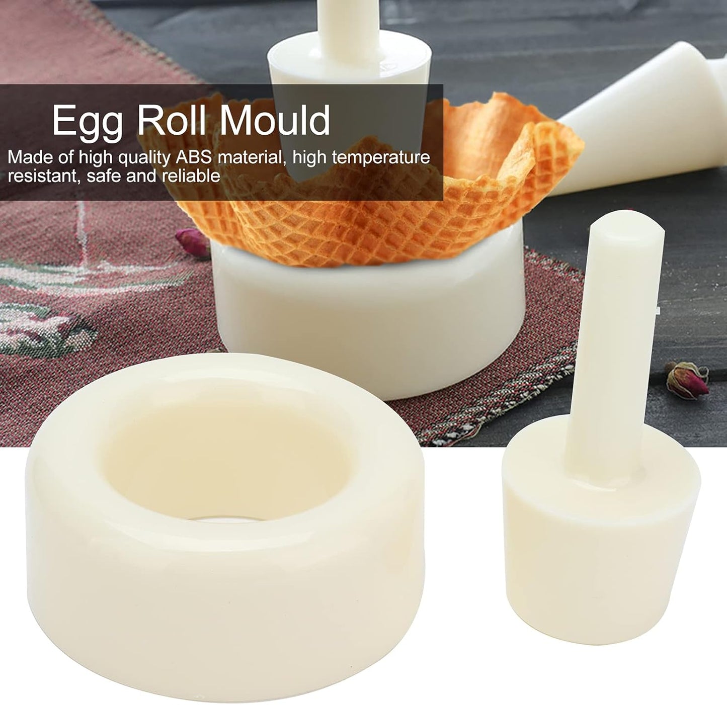 Waffle Cone Setting Maker, Kitchen DIY Ice Cream Cone Waffle Cone Setting for Crispy Egg Roll