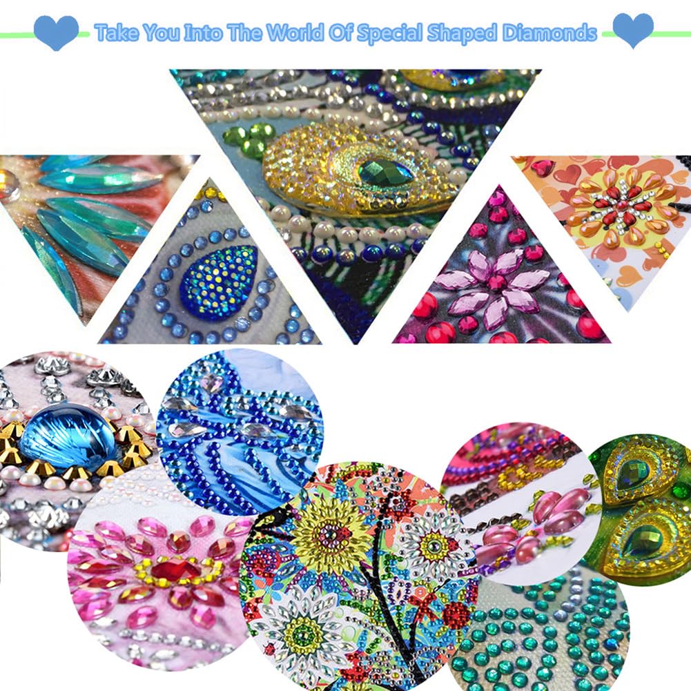 Sulunmo DIY Diamond Art Painting Kit Desk Tabletop Clock Craft Diamond Drill Art Kit for Home Decor Decoration, Creative Gift(Hooks-Christmas-Crystal-Ball-26)