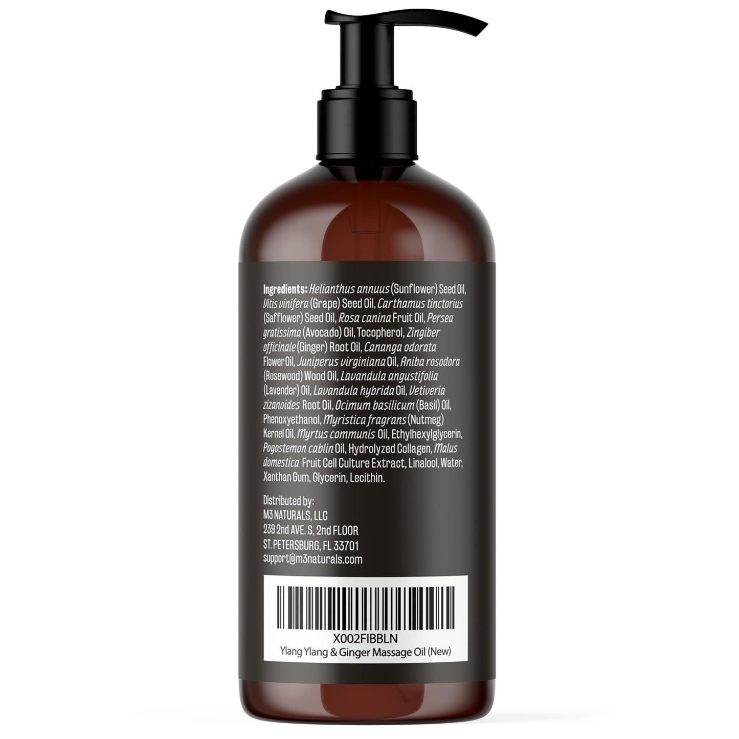 M3 Naturals Firming Body Massage Oil with Collagen & Stem Cell – Helps Smooth The Appearance of Cellulite & Improve Skin Texture – Refreshing Aromatherapy Body Oil for Legs & Full Body – 16 Fl Oz