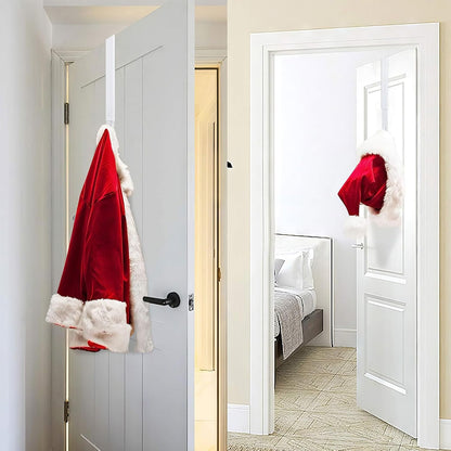 Wreath Hanger, Adjustable Length 14.9-25 Inch Metal Door Hanger for Front Door, 20 lbs Larger Christmas Wreaths