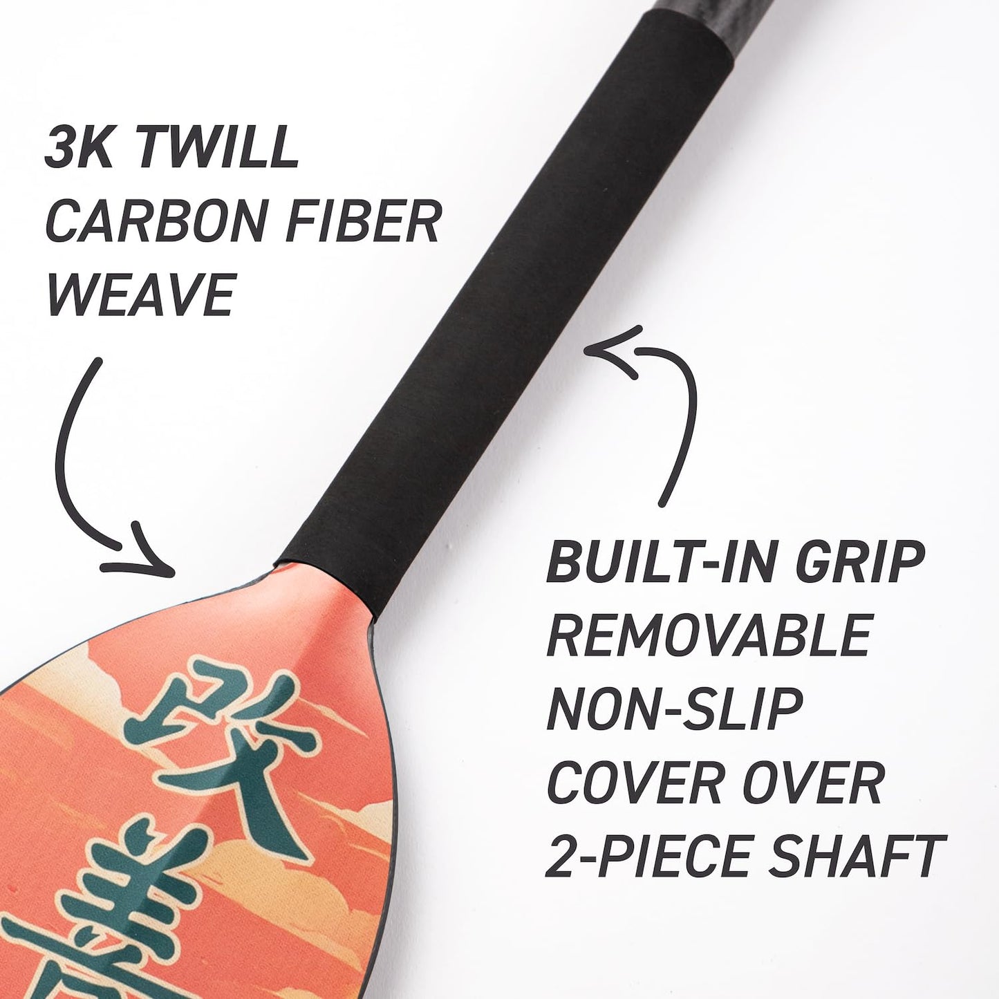 Hornet Watersports Dragon Boat Paddle - Kaizen II Design - Adjustable Carbon Fiber Dragon Boat Paddle - IDBF Approved (Clamp Adjustable)