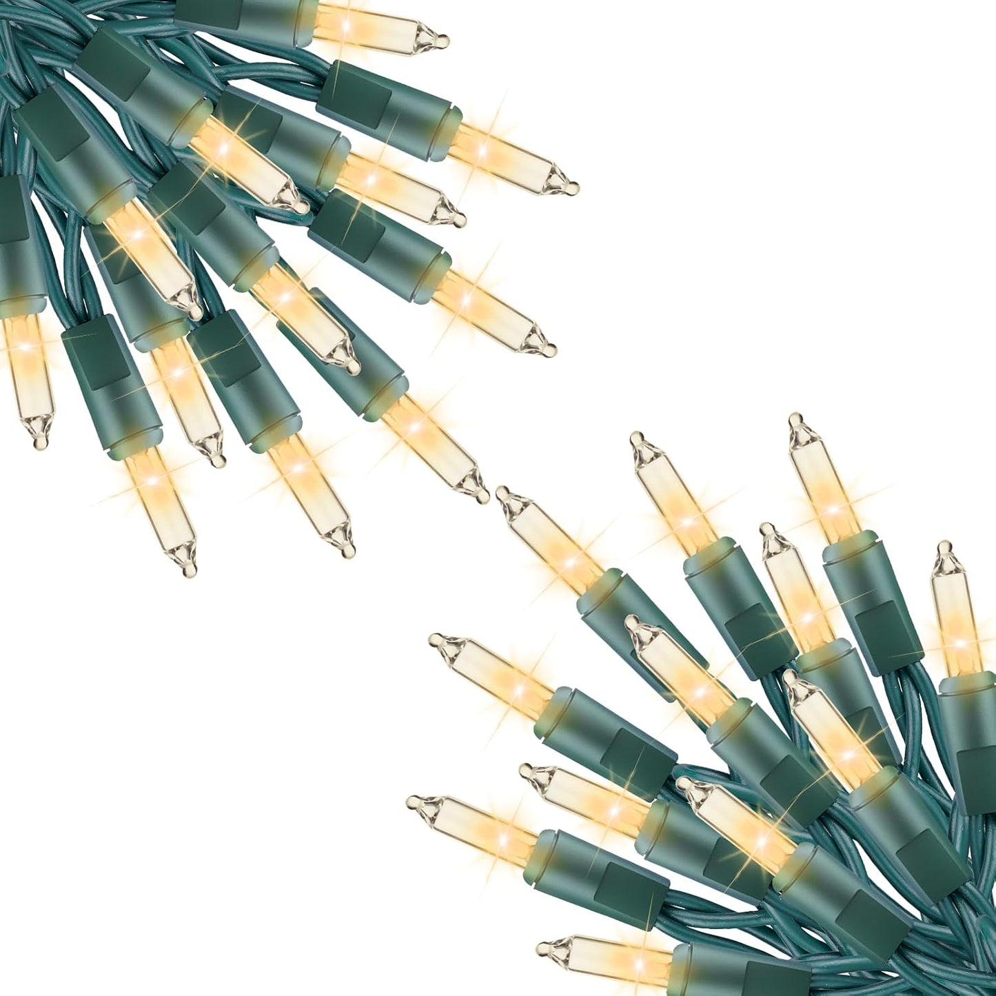 200 Count 50 Bulb Minetom Clear Christmas Lights Feet Mini Lights, Waterproof String Light for Indoor Xmas Tree Garland