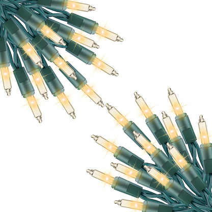 200 Count 50 Bulb Minetom Clear Christmas Lights Feet Mini Lights, Waterproof String Light for Indoor Xmas Tree Garland