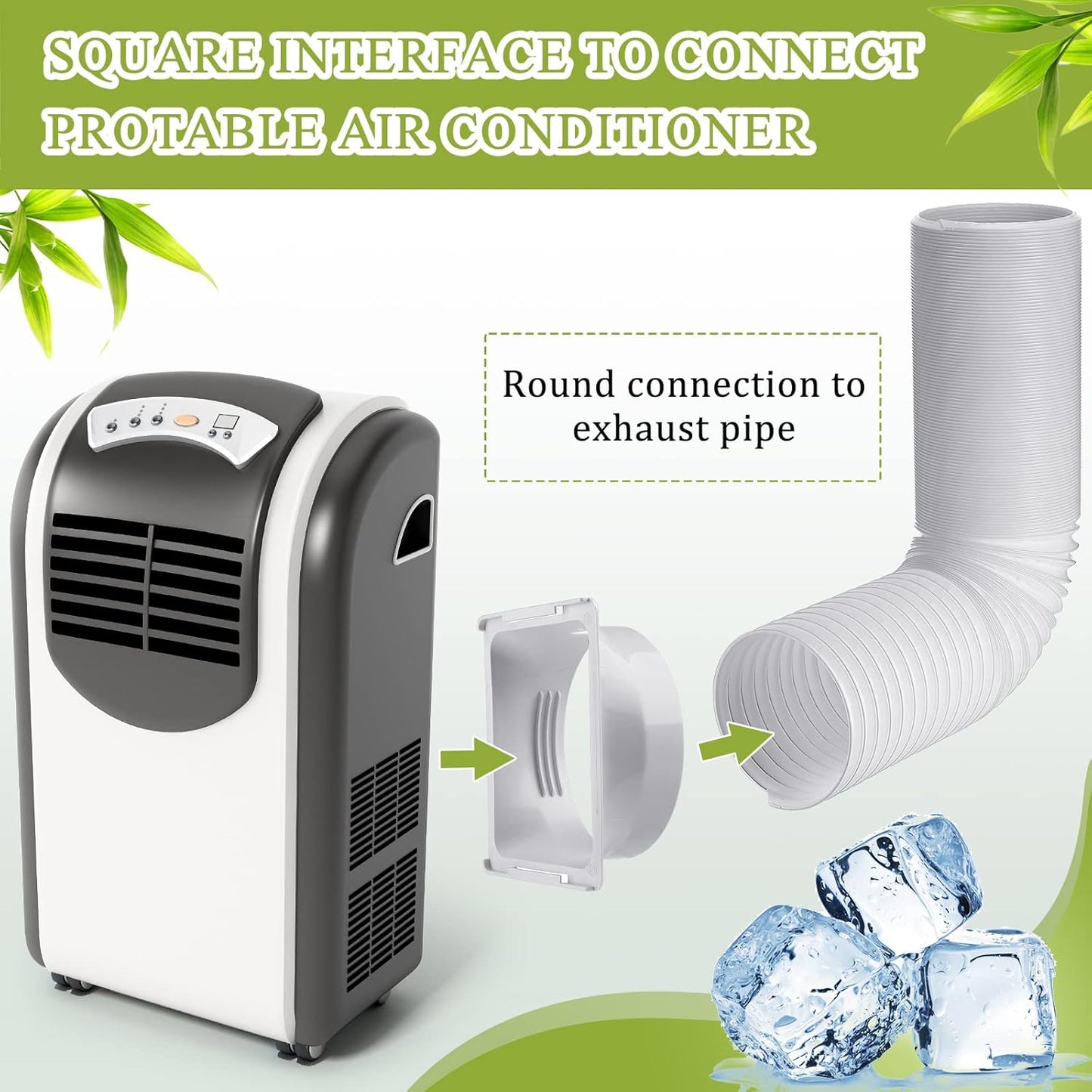 Outus 5.9'' Diameter 80'' Long Portable Air Conditioner Hose - Exhaust Hose Tube Adapter for Air Conditioning Parts