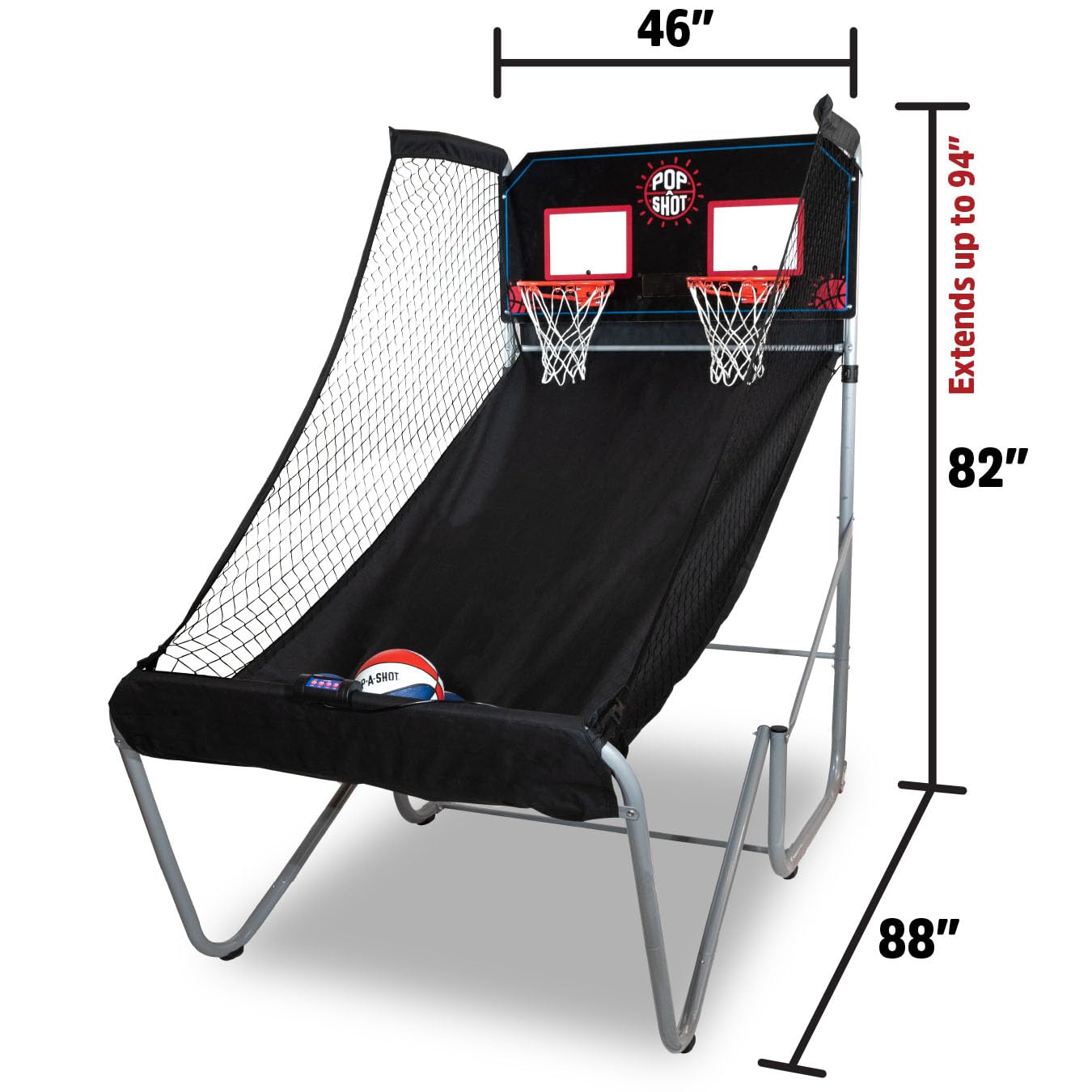Pop-A-Shot Official Home Dual Shot Basketball Arcade Game - (Black)