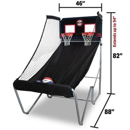 Pop-A-Shot Official Home Dual Shot Basketball Arcade Game - (Black)