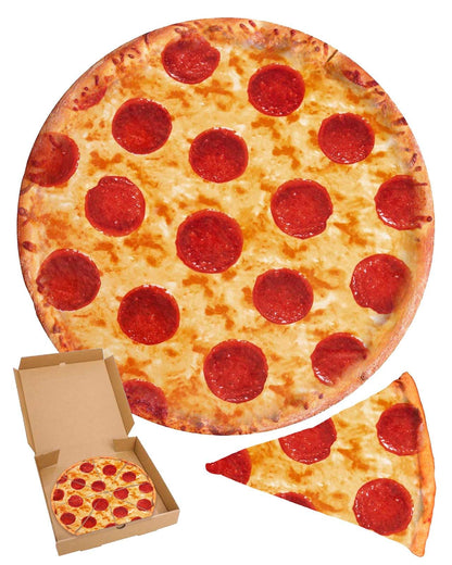 RAINBEAN 71inches Double Sided Pizza Blankets, Bed Blanket for Kids/Teens, Cool Stuff Gifts for Man and Boys, Novelty Food Wrap Blanket, Soft Blankets for Birthday Gifts White Elephant