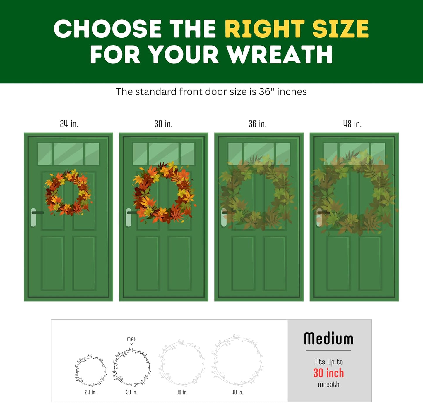 Primode Wreath Storage Bag 30" - Durable 600D Oxford Container with Clear Window for Easy Holiday Storage | Green
