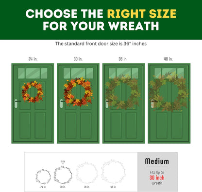 Primode Wreath Storage Bag 30" - Durable 600D Oxford Container with Clear Window for Easy Holiday Storage | Green