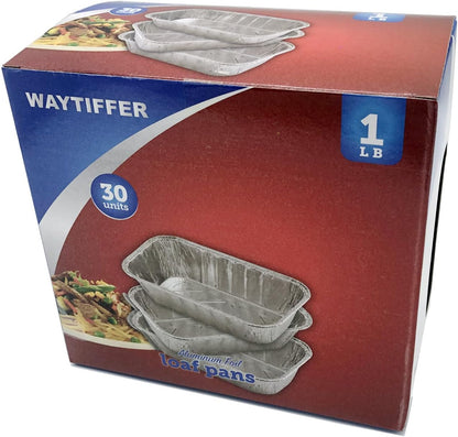 30 Pack 1Lb Mini Loaf Pans, Heavy Duty Disposable Aluminum Foil Bread Tins, Standard Size - 6" X 3.5" X 2.5"