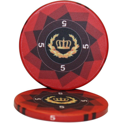 MRC 1000pcs Laurel Crown Ceramic Poker Chips Set with Aluminum Case Custom Build