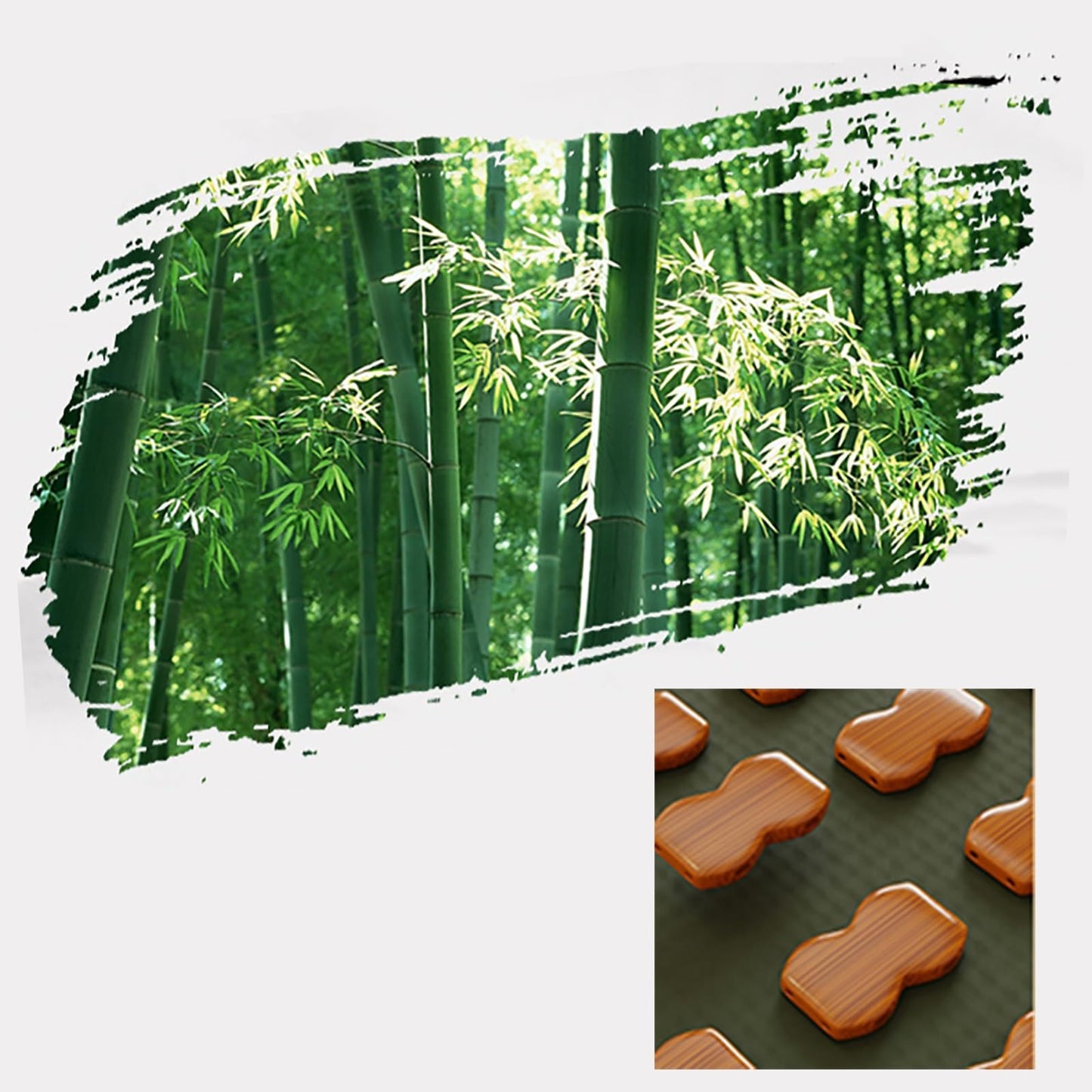 Summer Cooling Bamboo Sleeping Mat - Foldable Double-Sided Straw Mat King Size Cool Mattress Topper Breathable Air Conditioning Pad for Living Room & Bedroom Floor