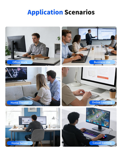 Getorli Mini PC AMD Ryzen 5 3550H (4C/8T, Up to 3.7GHz), 16GB DDR4 1TB NVMe SSD Desktop Computer, Support Triple Display 4K, WiFi 6, BT 5.3, Mini Desktop Computer for Business, Office, Education
