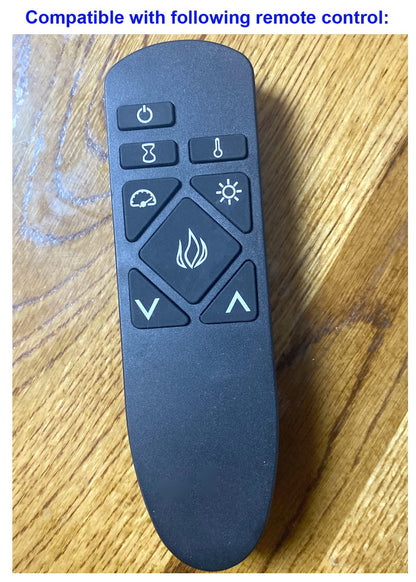 Replacement for Twin Star ClassicFlame Electric Fireplace Heater Remote Control 2611042FGL 2611042FGL-A011 2611042FGL-A001 2611042FGL-A000 2311042FGL 2311042FSL 2611042FGL 2611042FSL 2811042FGL