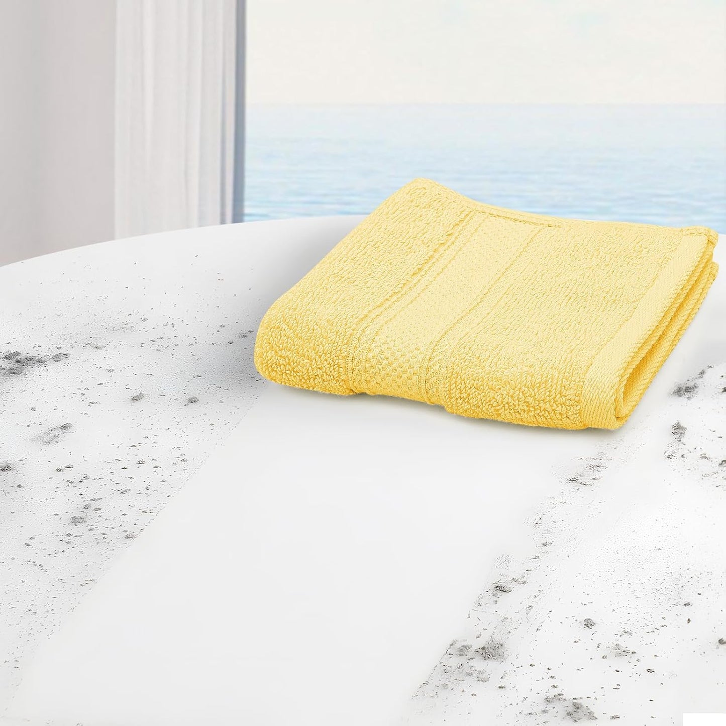 12-Piece 100% Set MoNiBloom Cotton Face Wash Cloth for Bathroom Home Hotel Spa Gym Yoga Shower Highly Absorbent Ultra