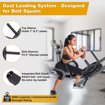 Kipika Power Rack Jammer Arms - Adjustable Height & Angle Lever Arm System for 2x2 Power Cages with 5/8" or 1" Holes - Fits 2-Inch Olympic Plates - 1 Pair (‎for 2" x 2" Racks with 5/8" or 1" Holes)