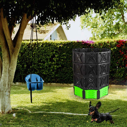SQUEEZE master XXL Large Compost Bin Outdoor- 720L /190 Gallon-Easy Assembly-No Screws-Sturdy& Durable-Green Door