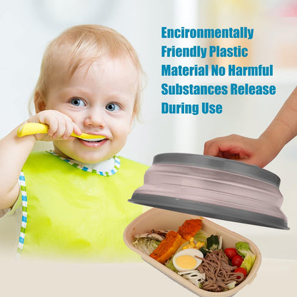 Collapsible Microwave Cover for Food, 10.5 Inch Gray Microwave Splatter Cover, Dishwasher Safe, BPA Free