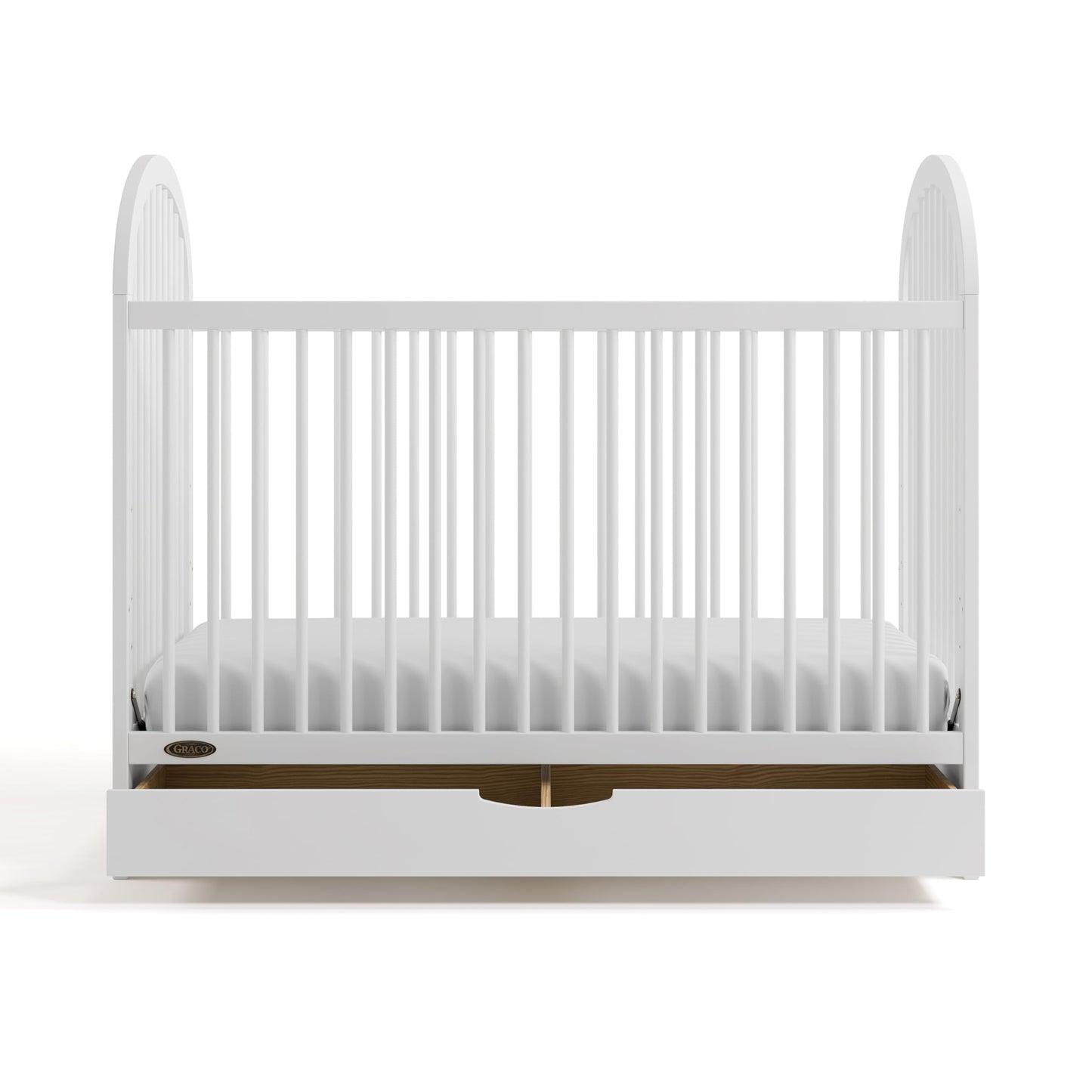 Graco Olivia 3-in-1 Convertible Crib with Drawer – Converts from Baby Crib to Toddler Bed and Daybed, GREENGUARD Gold Certified, Baby Safety Alliance Verified, Easy Assembly (White)