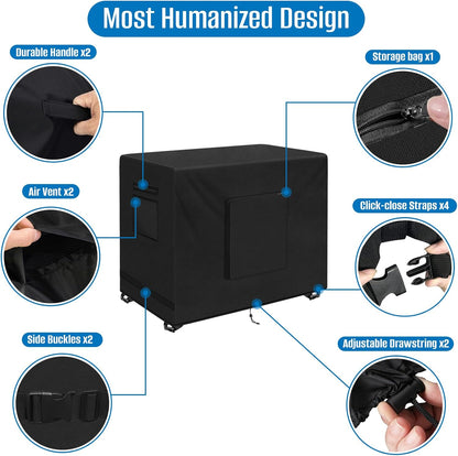 40 Inch 600D SIRUITON Outdoor Bar Cart Cover for BBQ Food Prep Table, Heavy Duty Oxford Fabric Outdoor Dining