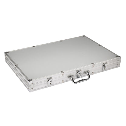 Playzaic 1000-piece Aluminum Poker Knights Poker Chip Case - 13.5-gram Heavy Clay Composite Set - Casino Chips for Texas Holdem, Blackjack - Betting Game Accessories