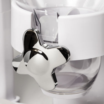 Zevro /GAT201C Indispensable Dry Food Dispenser, Dual Control, White/Chrome