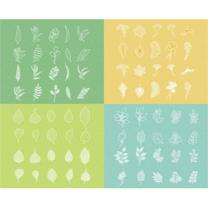 120 Pcs Realistic Skeleton Leaf Stickers, 6 Packs Aesthetic Leaf Vein PET Decals for Scrapbooking, Transparent Botanical Ephemera for Junk Journaling, Resin Art & DIY Crafts