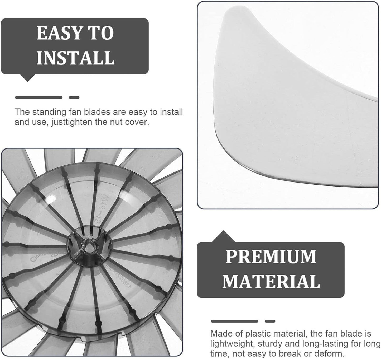 Floor Fan Blade Accessories, Table Fan Metal Blades, Plastic Fan Blades for Electric Fan Repair Parts