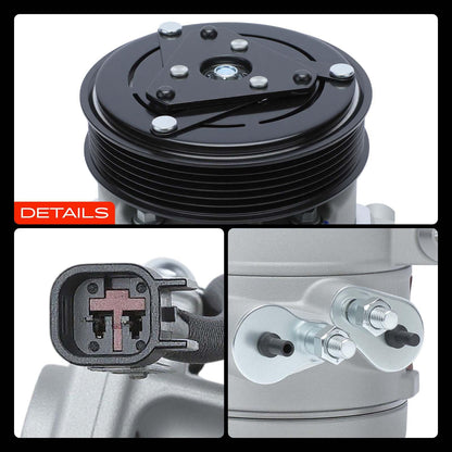 A-Premium Air Conditioner AC Compressor with Clutch Compatible with Ford Focus 2.0L 2008-2011, Transit Connect 2.0L 2010-2013, with DKS-17DS Compressor