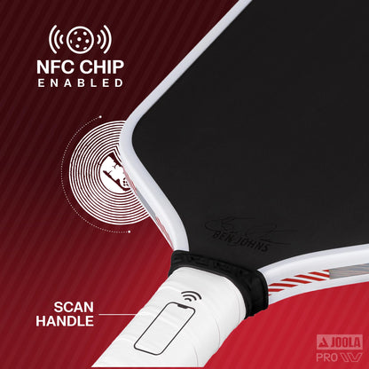 JOOLA Ben Johns Perseus Pro IV 14mm Pickleball Paddle - Tech Flex Power - Elongated Shape for Power & Spin - Propulsion Core Increases Power & Touch - UPA-A Certified - USAP Approved - NFC Chip
