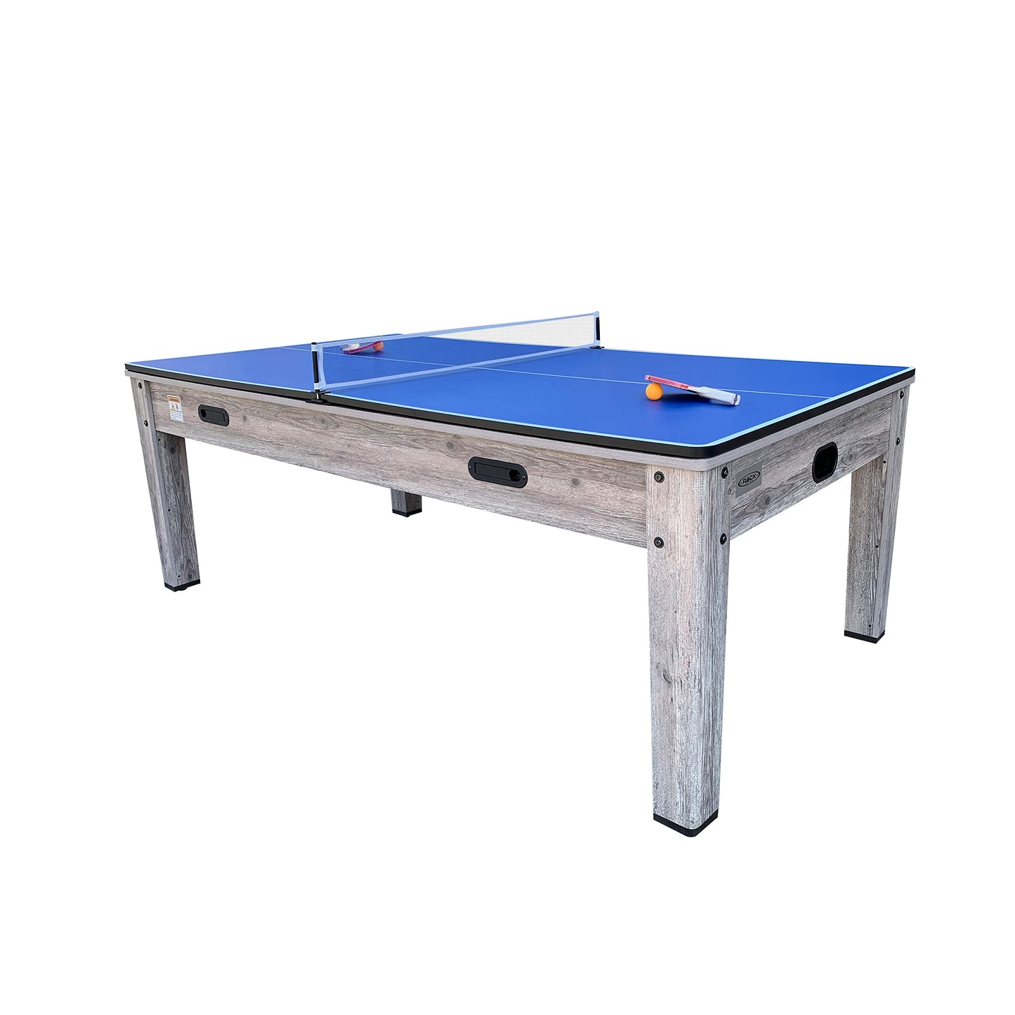 RACK Luxor 7.5-Foot 4-in-1 Multi-Game Swivel Billiard/Pool Table (Blue Felt Without Bench) – Pool Table, Table Tennis, Air Hockey & Dining Table – Portable Multi Game Table for Adults & Kids