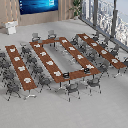 rzoizwko 55.1" Folding Conference Table with Wheels,2 Pack Heavy-Duty Flip-Top Reconfigurable Training Table System,Rolling Conference Room Tables for Office, Classroom & Meeting Rooms