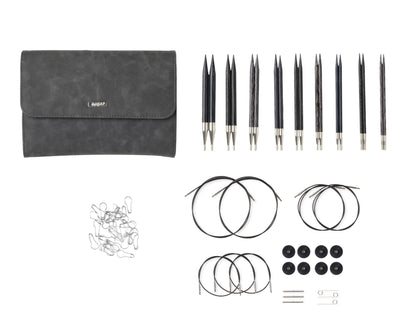 Knit Picks Options Wood Interchangeable Knitting Needle Set with Case and Stitch Markers (Clark)