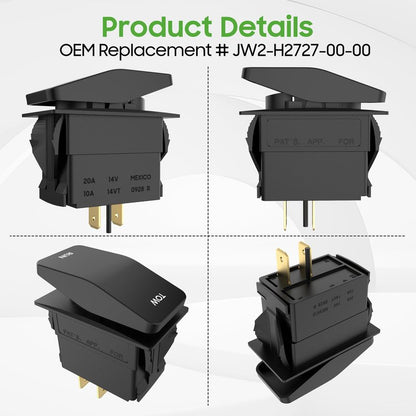 10L0L Golf Cart Tow/Run Switch for Yamaha G29 Electric Golf Cart (2010-2014) jw2-H2727-00, Golf Cart Accessories, Run Tow Switch