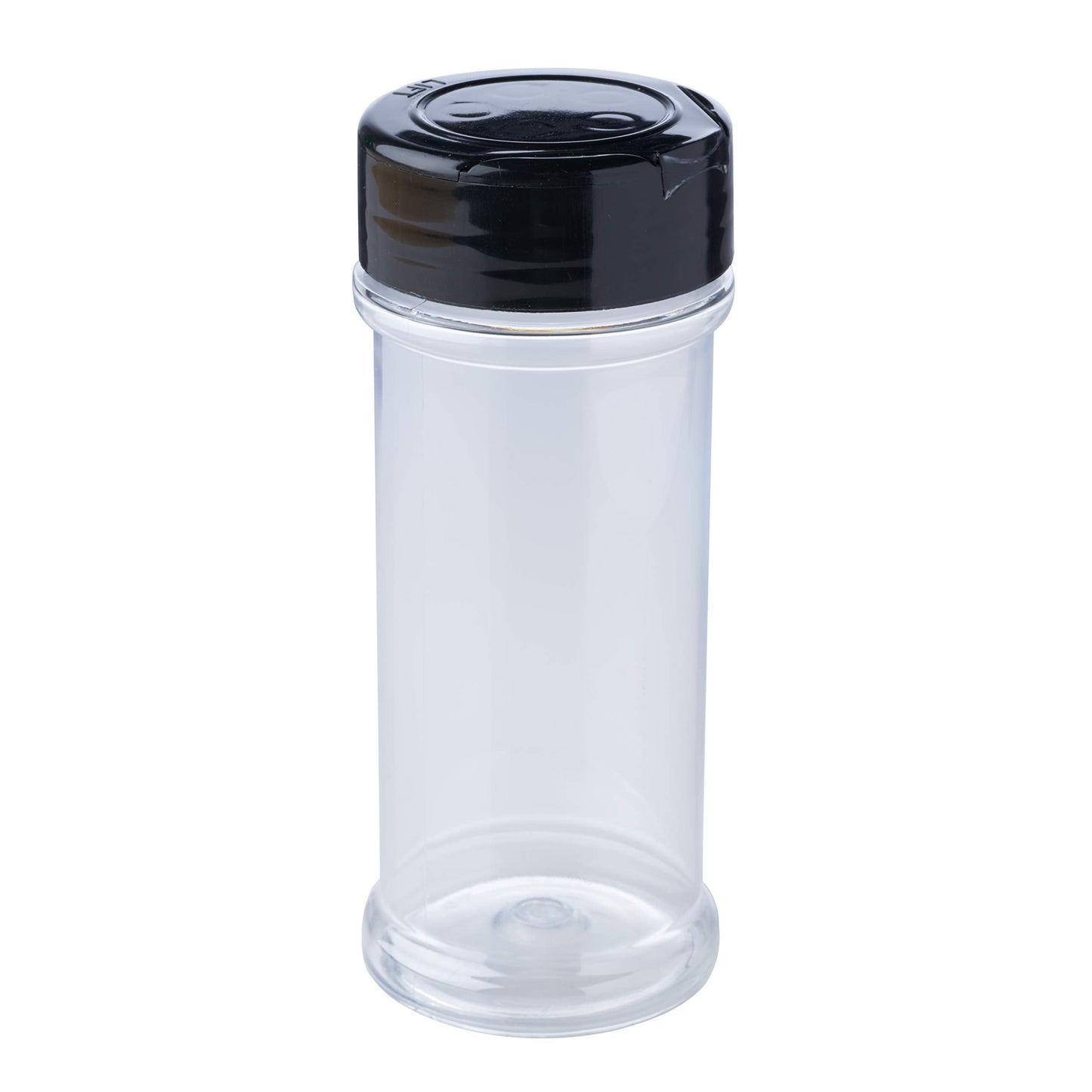 12 Pack of 6 Oz. Empty Clear Plastic Spice Bottles with Black Top Lids For Storing and Dispensing Salt, Sweeteners and Spices - Food-Grade Spice Jars for Kitchen and Home Spice Organization