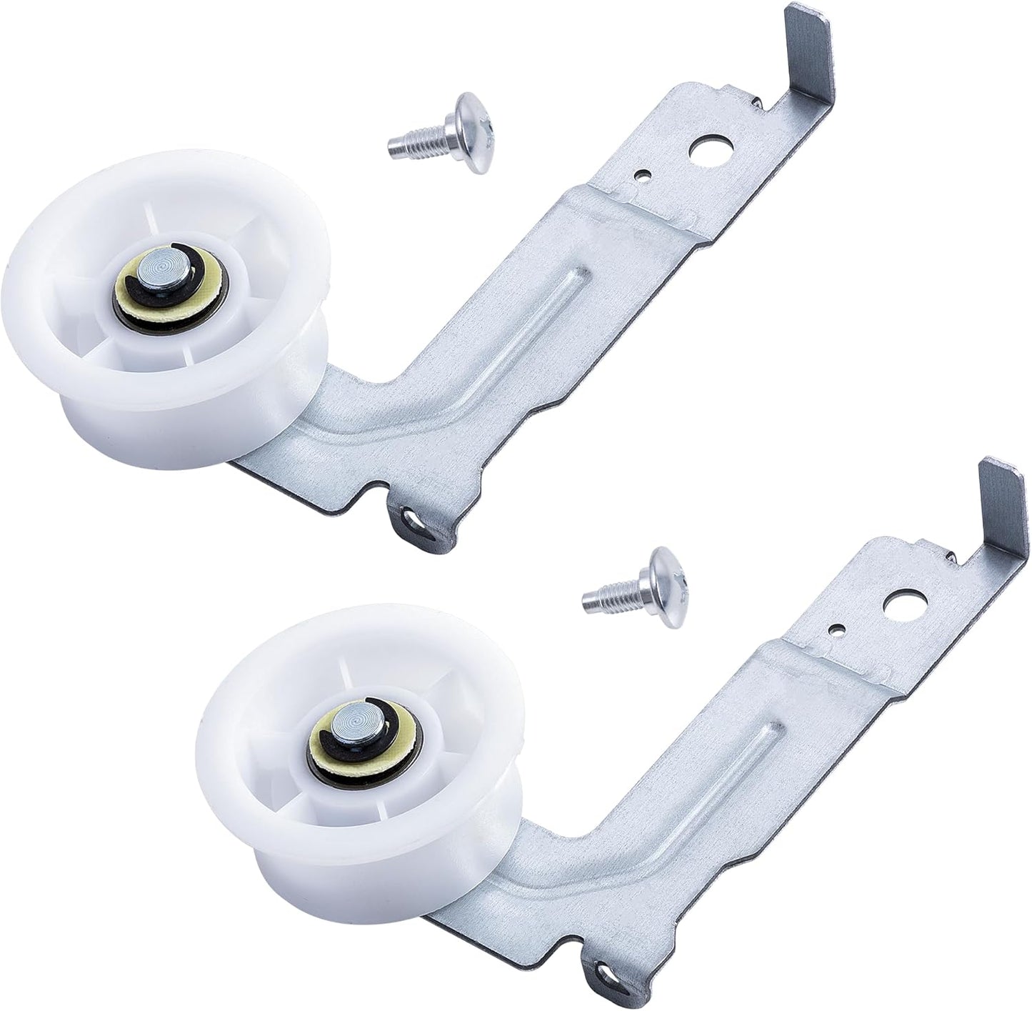 BlueStars DC93-00634A Dryer Idler Pulley with Clip, Exact Fit for Samsung Dryers, Replaces DC96-00882B, 2 Pack