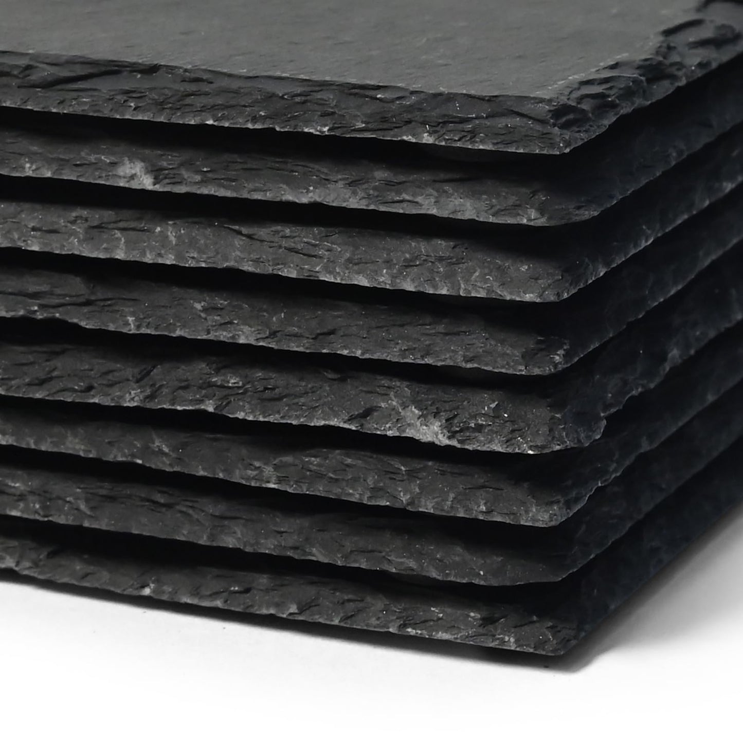 48 Pack 4 Inch Slate Coasters,Black Blank Slate for Laser Engraving,Square & Round Slate Coasters Bulk for Home & Bar Table Protection (24 Square + 24 Round)