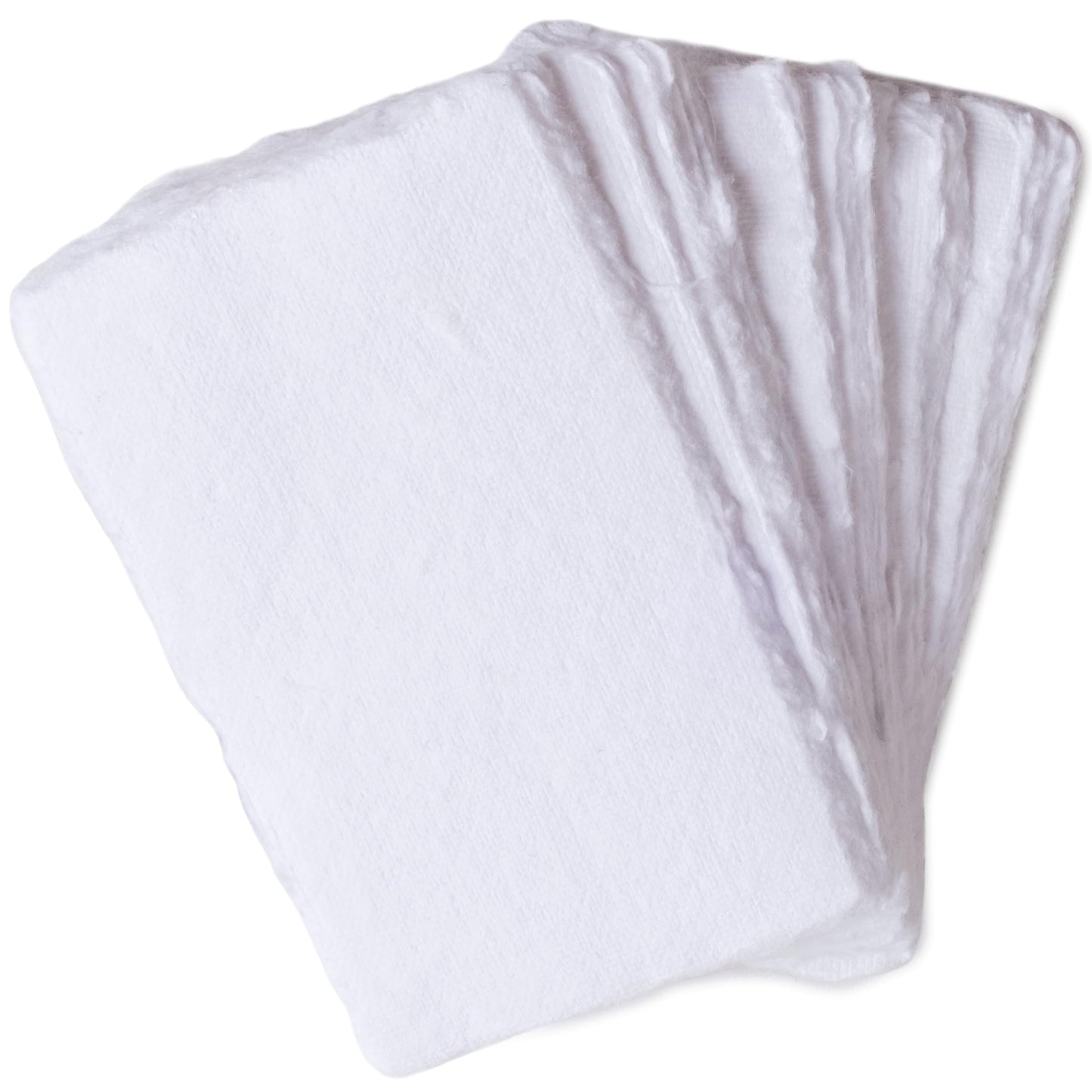 Wanderings Handmade Deckle Edge Tent Cards – Folded to 2" x 3.5" – 150 GSM - 25-Pack – Textured Cotton Paper – Blank Names, Table Settings, Gift Tags, Love Notes