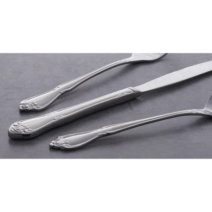 Oneida True Rose 45 Piece Everyday Flatware, Service for 8, 18/0 Stainless Steel, Silverware Set, Silver